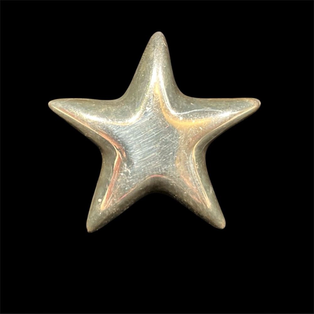 Tiffany & Co. Sterling Silver Vintage 925 Signed Small Puff Star Brooch or Pin